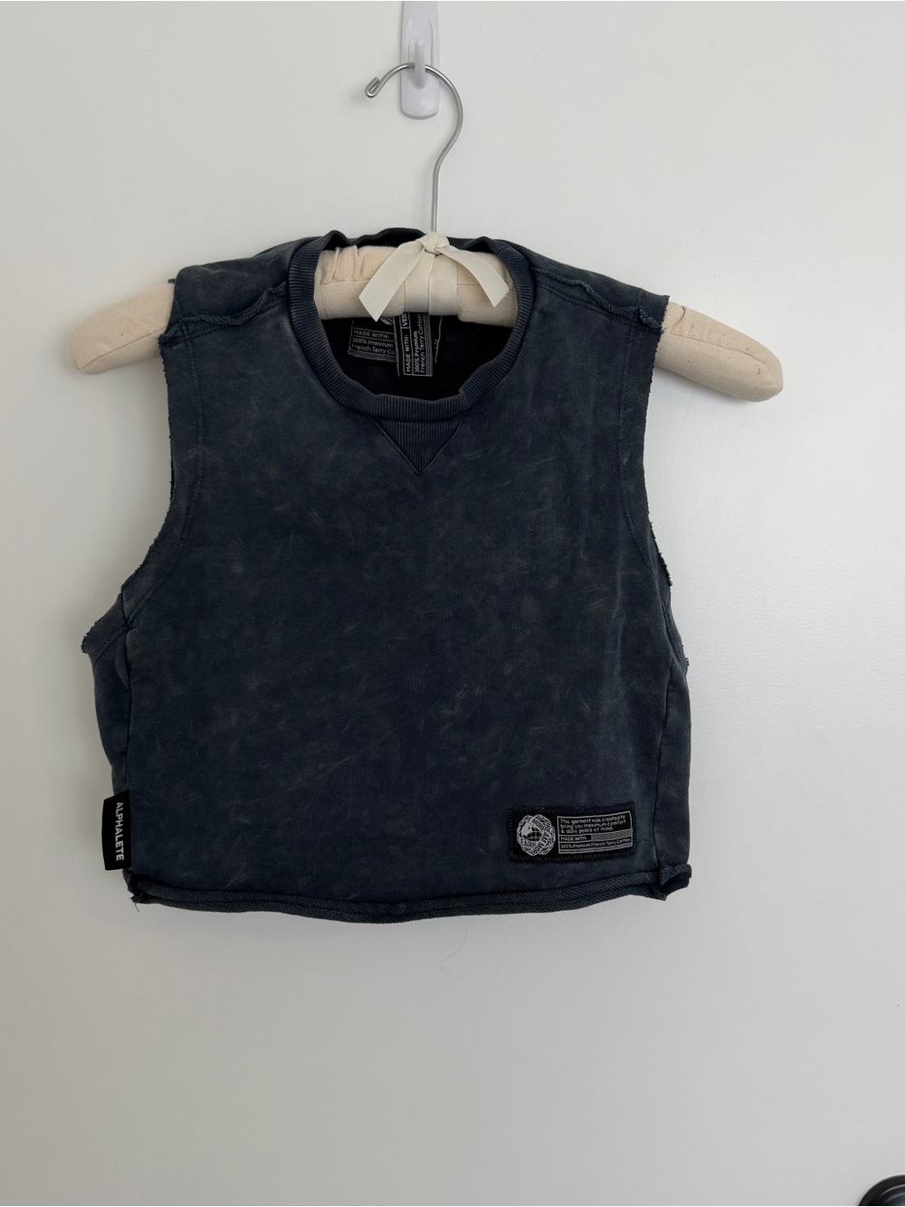 Alphalete Very Terry Crop Top Blue (Size Small)